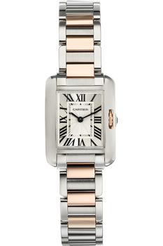 Tank Anglaise Rose Gold and Stainless Steel Quartz