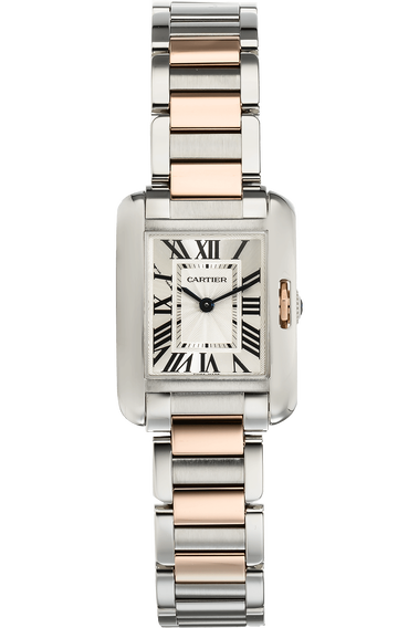 Tank Anglaise Rose Gold and Stainless Steel Quartz