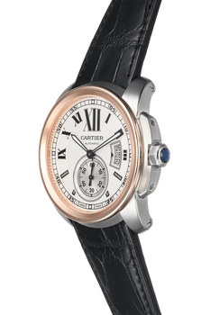 Calibre de Cartier Rose Gold and Stainless Steel Automatic