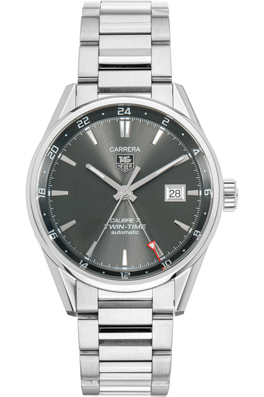 Carrera Calibre 7 Twin Time Stainless Steel Automatic