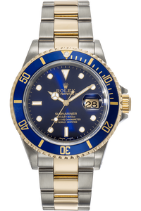 Submariner Swiss Made Dial Lug Holes Yellow Gold and Stainless Steel Automatic