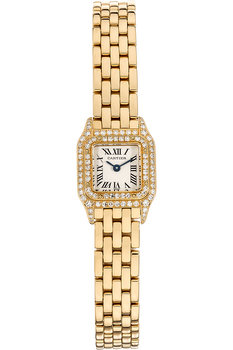 Panthere Art-Deco Yellow Gold Quartz