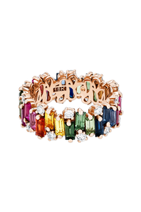 Shimmer Audrey Rainbow Sapphire Eternity Band