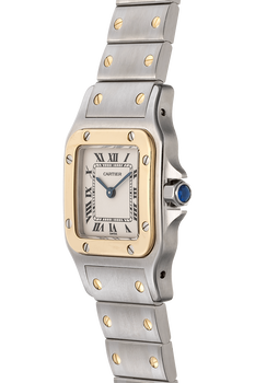 Santos Galbee Yellow Gold and Stainless Steel Quartz