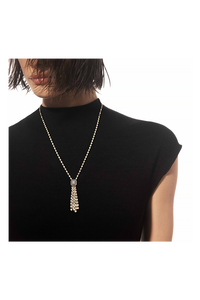 D-Vibes Tassel Necklace in Pink Gold
