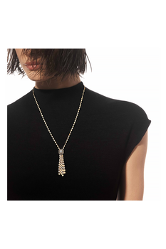 D-Vibes Tassel Necklace in Pink Gold