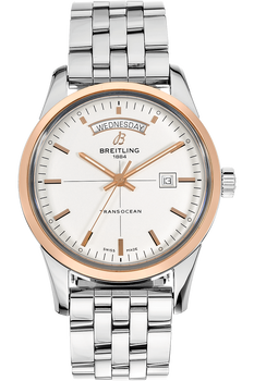 Transocean Day &amp; Date Rose Gold and Stainless Steel Automatic