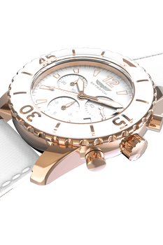 44 mm White &amp; Rose Gold Chronograph