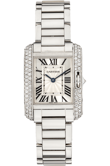 Tank Anglaise White Gold Quartz