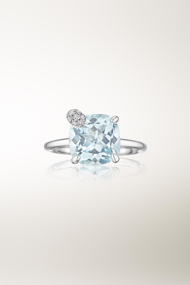Peekaboo Aquamarine Ring