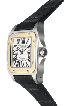 Santos 100 Yellow Gold and Stainless Steel Automatic