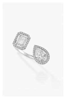 My Twin Toi &amp; Moi Ring in White Gold Size 54