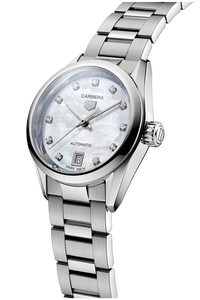 Carrera Calibre 9 Automatic Mother of Pearl Steel Watch