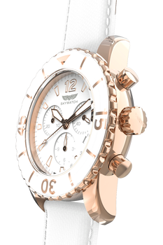 44 mm White &amp; Rose Gold Chronograph