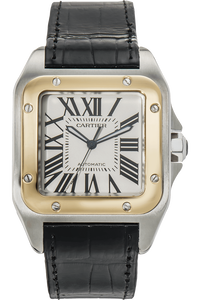 Santos 100 Yellow Gold and Stainless Steel Automatic