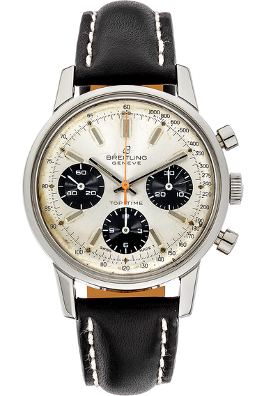 Top Time Chronograph Circa 1960s Stainless Steel Manual