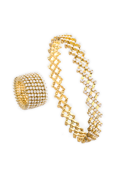 Serafino 7-row Ring Bracelet in Yellow Gold