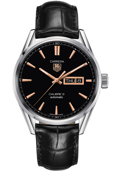 Carrera Calibre 5 Day-Date Rose Gold Accents
