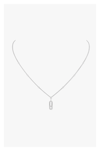 Move Uno Necklace in White Gold