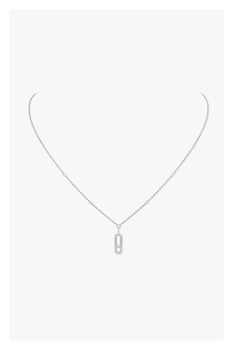 Move Uno Necklace in White Gold