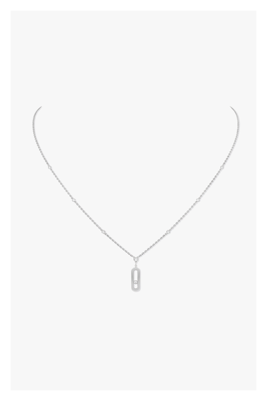 Move Uno Necklace in White Gold