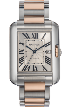 Tank Anglaise XL Rose Gold and Stainless Steel Automatic