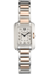 Tank Anglaise Rose Gold and Stainless Steel Quartz