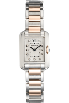 Tank Anglaise Rose Gold and Stainless Steel Quartz