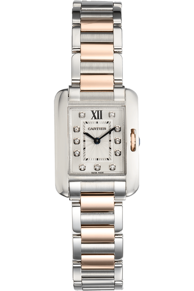 Tank Anglaise Rose Gold and Stainless Steel Quartz