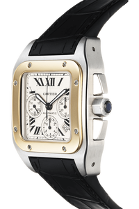Santos 100 Chronograph Yellow Gold and Stainless Steel Automatic