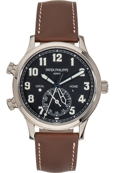Calatrava Pilot Travel Time White Gold Automatic