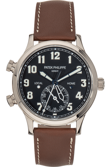 Calatrava Pilot Travel Time White Gold Automatic