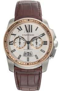 Calibre de Cartier Chronograph Rose Gold and Stainless Steel Automatic