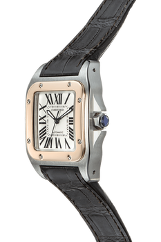 Santos 100 Rose Gold and Stainless Steel Automatic