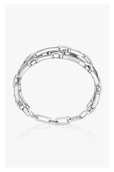 Move Link 3-Row Cuff in White Gold