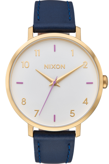 Arrow Leather, Gray / Navy