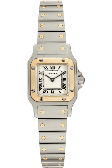 Santos Galbee Yellow Gold and Stainless Steel Quartz