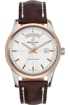 Transocean Day &amp; Date Rose Gold and Stainless Steel Automatic