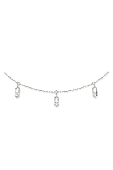 Move Uno Pav&eacute; Choker in White Gold