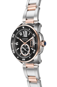 Calibre De Cartier Diver Rose Gold and Stainless Steel Automatic
