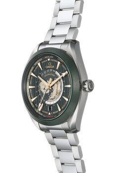 Aqua Terra Co-Axial GMT Worldtimer Stainless Steel Automatic