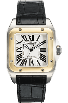 Santos 100 Yellow Gold and Stainless Steel Automatic