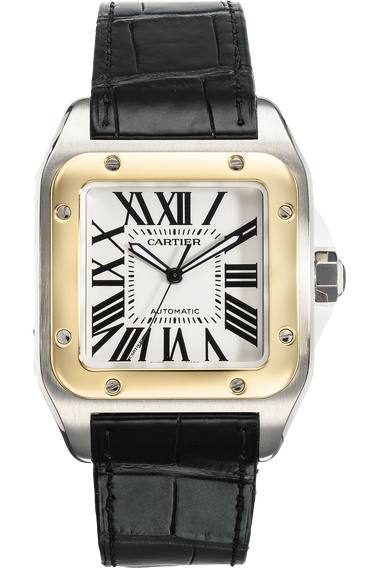 Santos 100 Yellow Gold and Stainless Steel Automatic