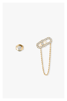 Move Uno Chain and Stud Earrings in Yellow Gold