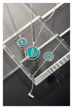 Bucherer Exclusive Lucky Move Amazonite MM Pendant in White Gold