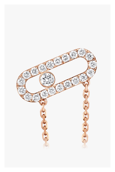 Move Uno Chain and Stud Earrings in Pink Gold