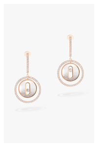 Lucky Move Mother-Of-Pearl Earrings in Pink Gold