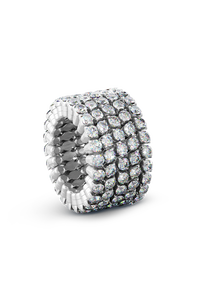 Serafino 5-row Ring Bracelet in White Gold