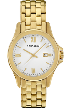 Men&#39;s Gold Tone White Dial Bracelet