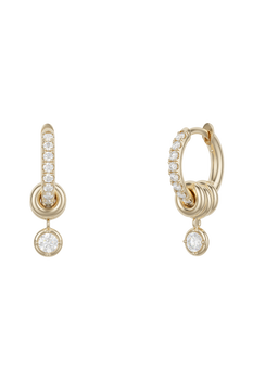 Zahra Pav&eacute; Hoop Earrings